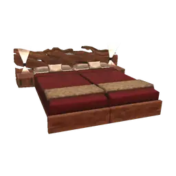 Luxe Ski Chalet Live Edge Double Bed