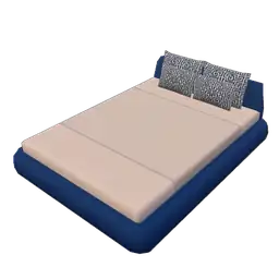 Luxe Royal Blue Platform Bed