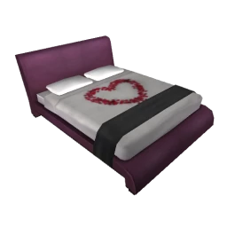 Double Bed with Rose Petals