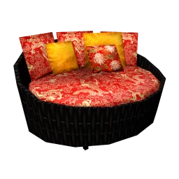 Oriental Round Day Bed - Golden Dragon