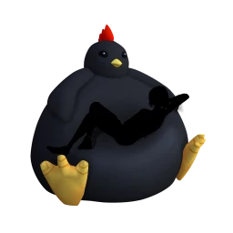 Big Chick Bean Bag (Black)