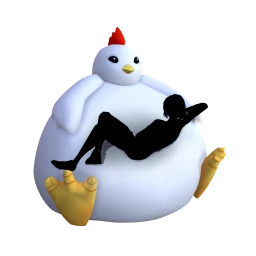 Big Chick Bean Bag (White)