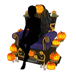 Cosmos Halloween Pumpkin Throne