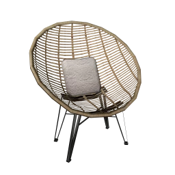 Flat Rattan Occasional Chair - Natural