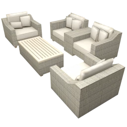 New Haven 6 Piece Outdoor Wicker Patio Furniture