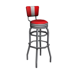 Dolly's Diner Chair - Ruby