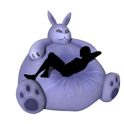Big Bunny Bean Bag (Blue)