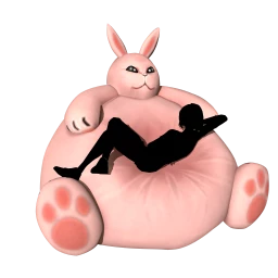 Big Bunny Bean Bag (Orange)