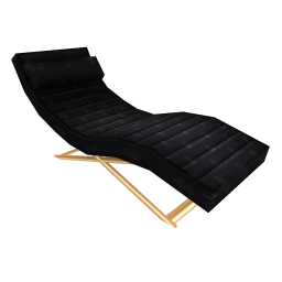 Luxe Waves Lounge Chair - Black