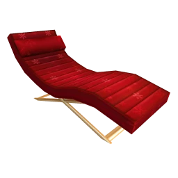 Luxe Waves Lounge Chair - Red