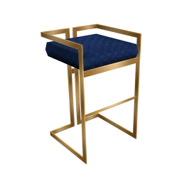 Luxe Cerulean Blue Bar Stool