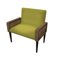 Luxe Wicker Cane Arm Chair