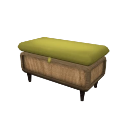 Luxe Wicker Cane Bench