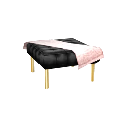 Luxe Blush Gold Ottoman