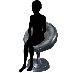 Mod Chrome Statement Accent Chair