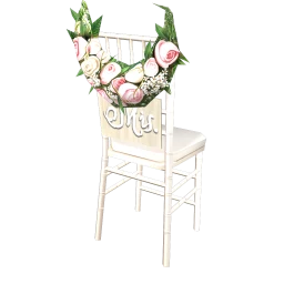 Rose Decorated Chiavari Chair - Mrs