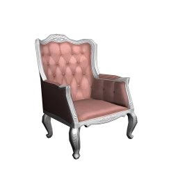 Chic Pink Buttonback Chair