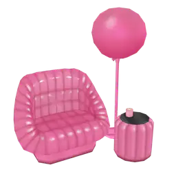 SSF Neon Pink Plastic Accent Chair