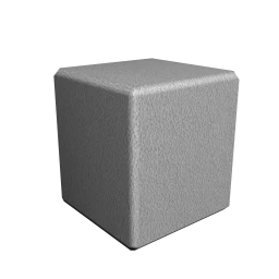 Designer Bar White Leather Pouffe