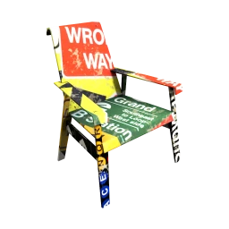 Sign Chair - Wrong Way