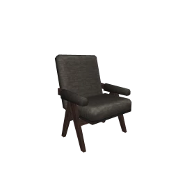 they. Dark Japandi Armchair