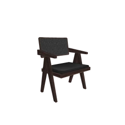 they. Dark Japandi Dining Chair