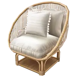 Wanderlust Contemporary Edge Natural Wicker Chair