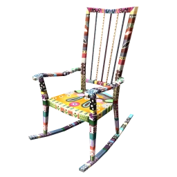 Oaxaca Abril Painted Rocking Chair