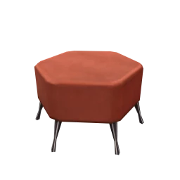 Terracotta Iberia Pouffe
