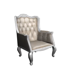 Chic White Buttonback Chair