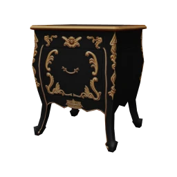 Baroque Turenne Bedside Table - Dark