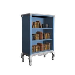 Chic Blue Bookshelves