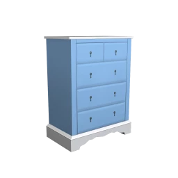 Chic Blue Large Chest of Drawers