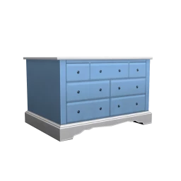 Chic Blue Small Chest of Drawers