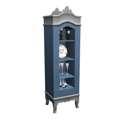 Chic Blue Display Cabinet