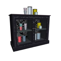 Crimson Distressed Sideboard