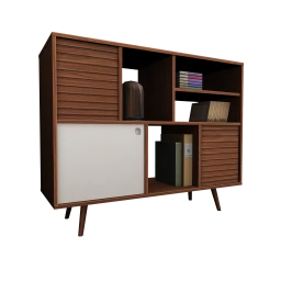 Double Oak Shelf Unit - Brown