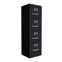Sleek Black Filing Cabinet