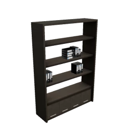 Modern Office Tall Shelves - Black