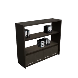 Modern Office Medium Shelves - Black