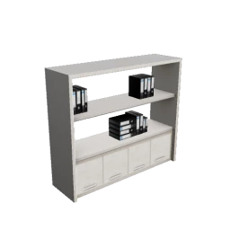 Modern Office Medium Shelves - White