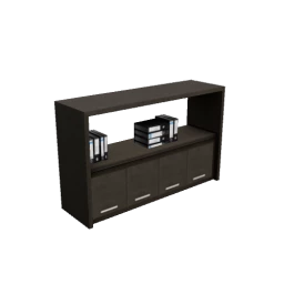 Modern Office Small Shelves - Black