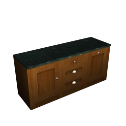 Oak Kitchen Triple Cupboard