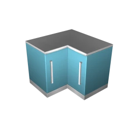 Sleek Kitchen Corner Unit - Blue