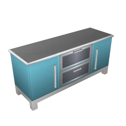 Sleek Kitchen Island - Blue