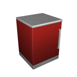 Sleek Kitchen Single Cupboard - Red