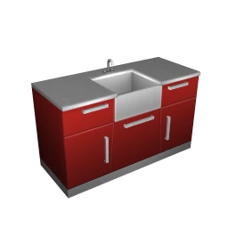 Sleek Kitchen Sink - Red