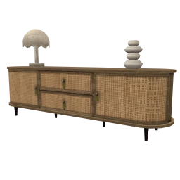 Luxe Wicker Cane Sideboard