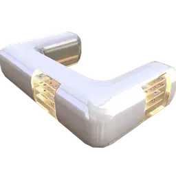 Luxe Opulent Aura White And Gold Bar