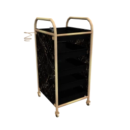 Luxe Stylish Hairdressing Trolley (Black)